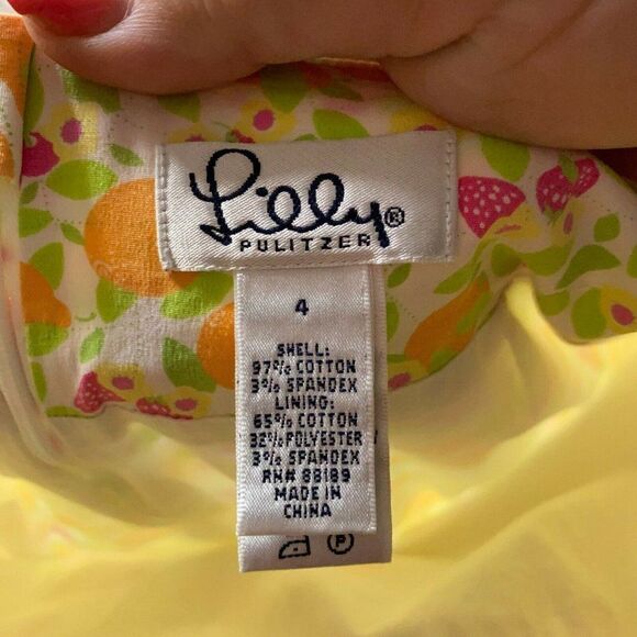 Lilly Pulitzer Mini Skirt Womens 4 Yellow Crazy Cat Short Colorful - Picture 8 of 9